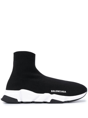 BALENCIAGA Men's Black Speed Knit Sock-Style Sneaker