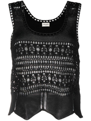 SAINT LAURENT Elegant Women's Black Top for Any Occasion