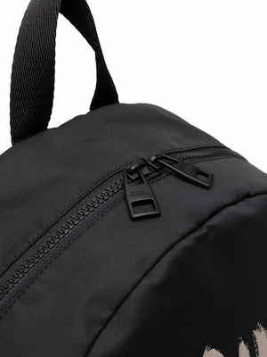 ALEXANDER MCQUEEN Black Cotton Logoed Backpack for Men in SS24