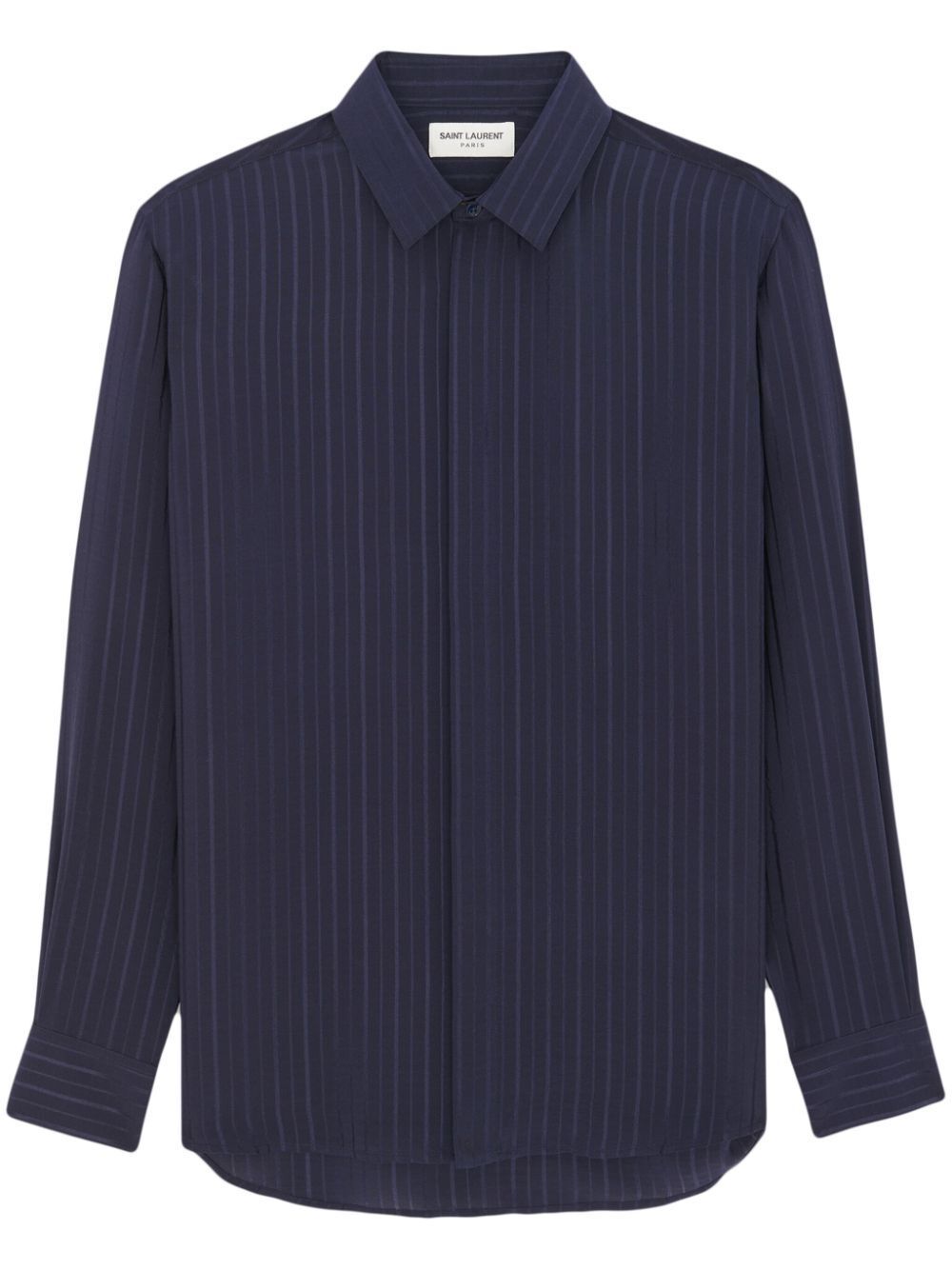 SAINT LAURENT Luxurious Striped Silk Shirt for Men