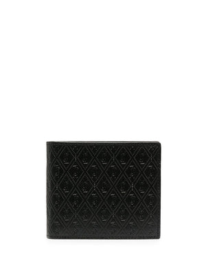 SAINT LAURENT Black Calf Leather Monogram Wallet for Men - SS23