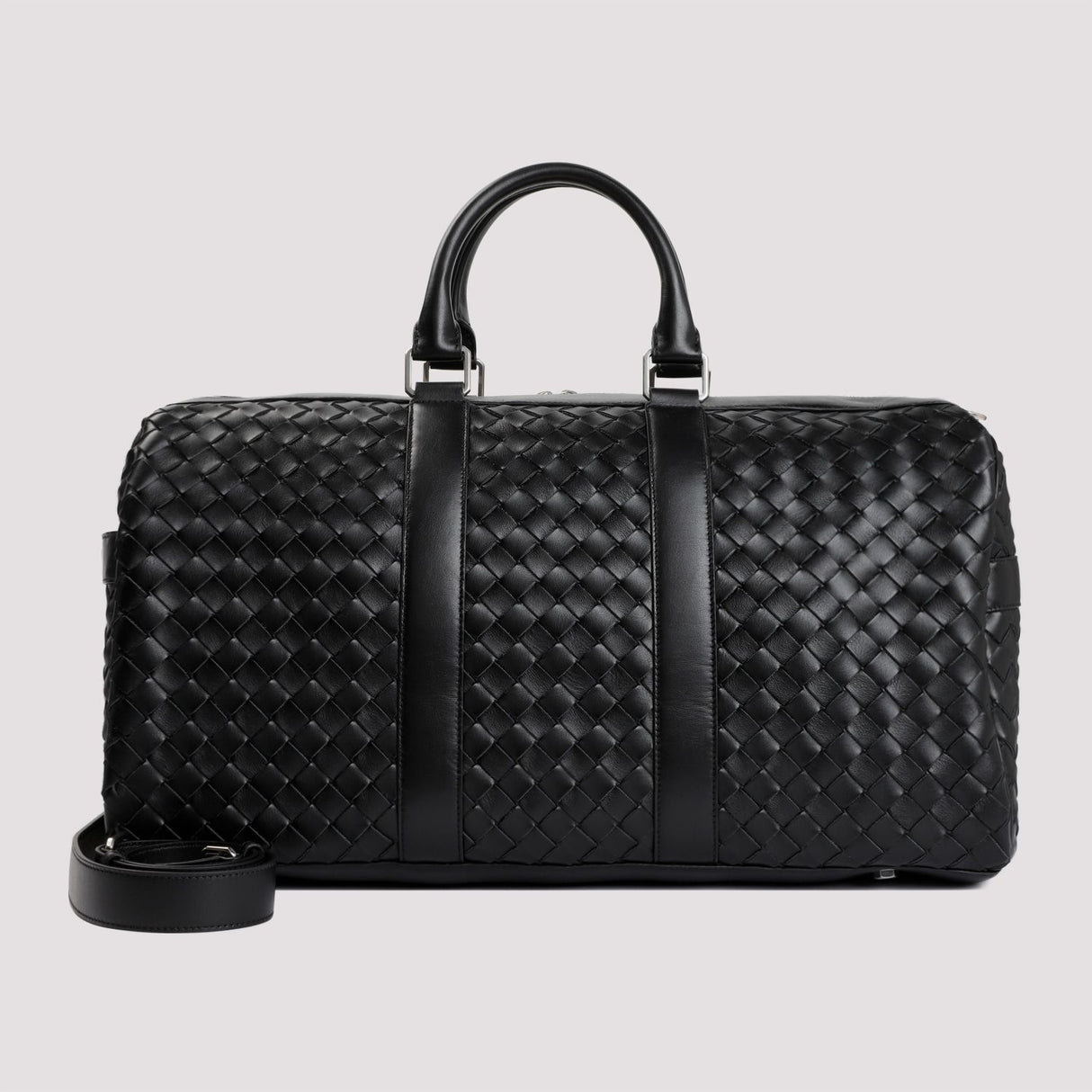 BOTTEGA VENETA Classic Intrecciato Duffle Handbag - Black