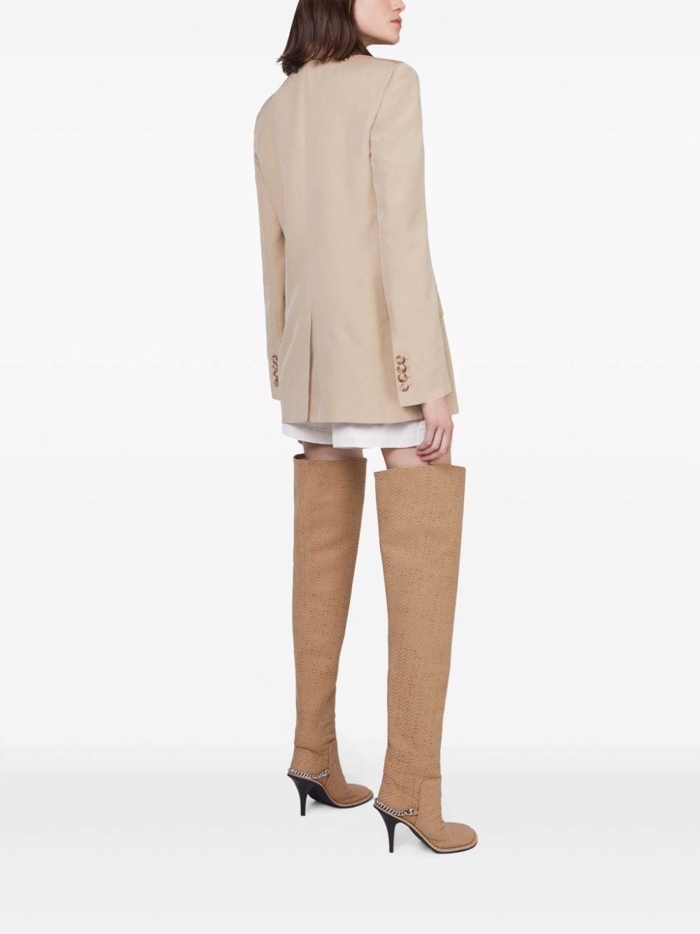 STELLA MCCARTNEY Double-Breasted Beige Blazer for Women - Classic and Structured Design for SS24