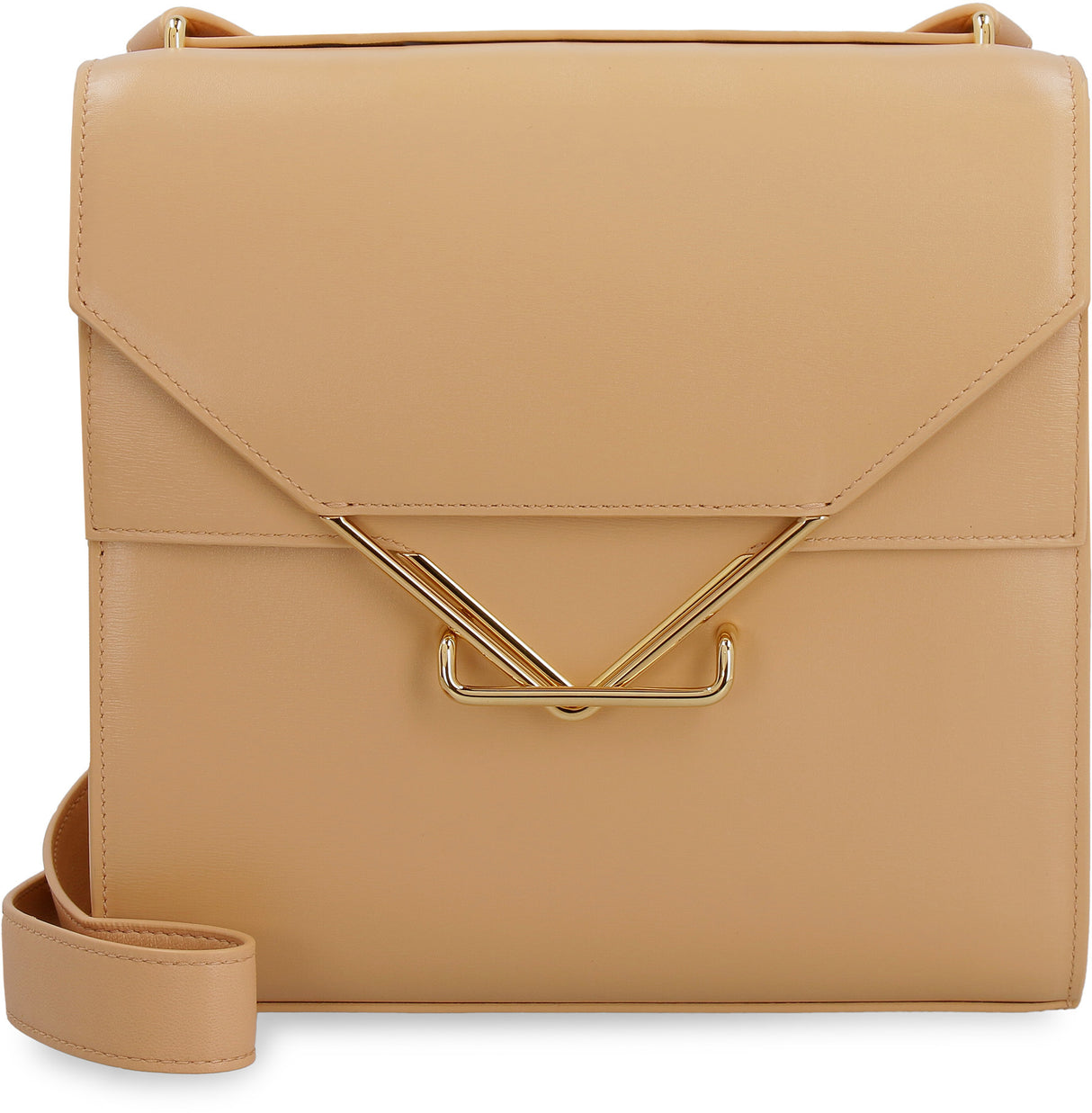 BOTTEGA VENETA The Must-Have Beige Leather Crossbody Bag for Women