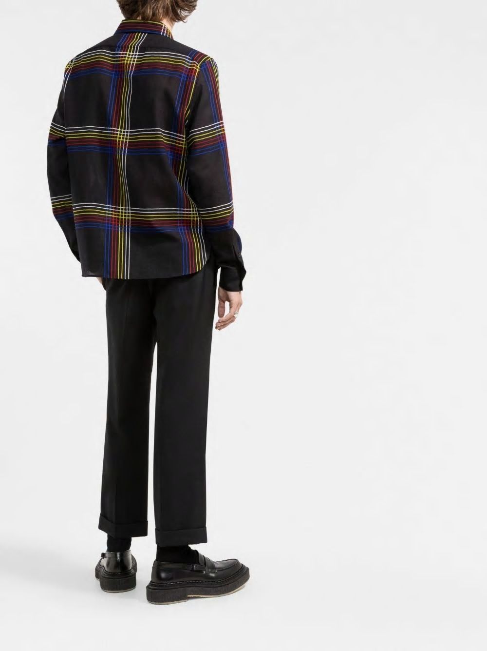 SAINT LAURENT Classic Plaid Shirt for Men - FW21 Collection