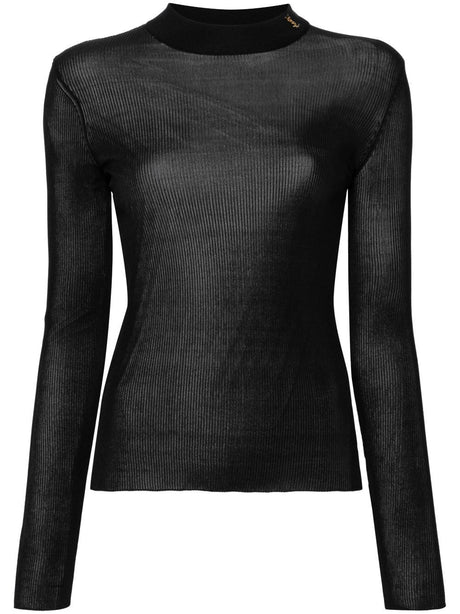 SAINT LAURENT Ribbed Mock Neck Sweater - Size S