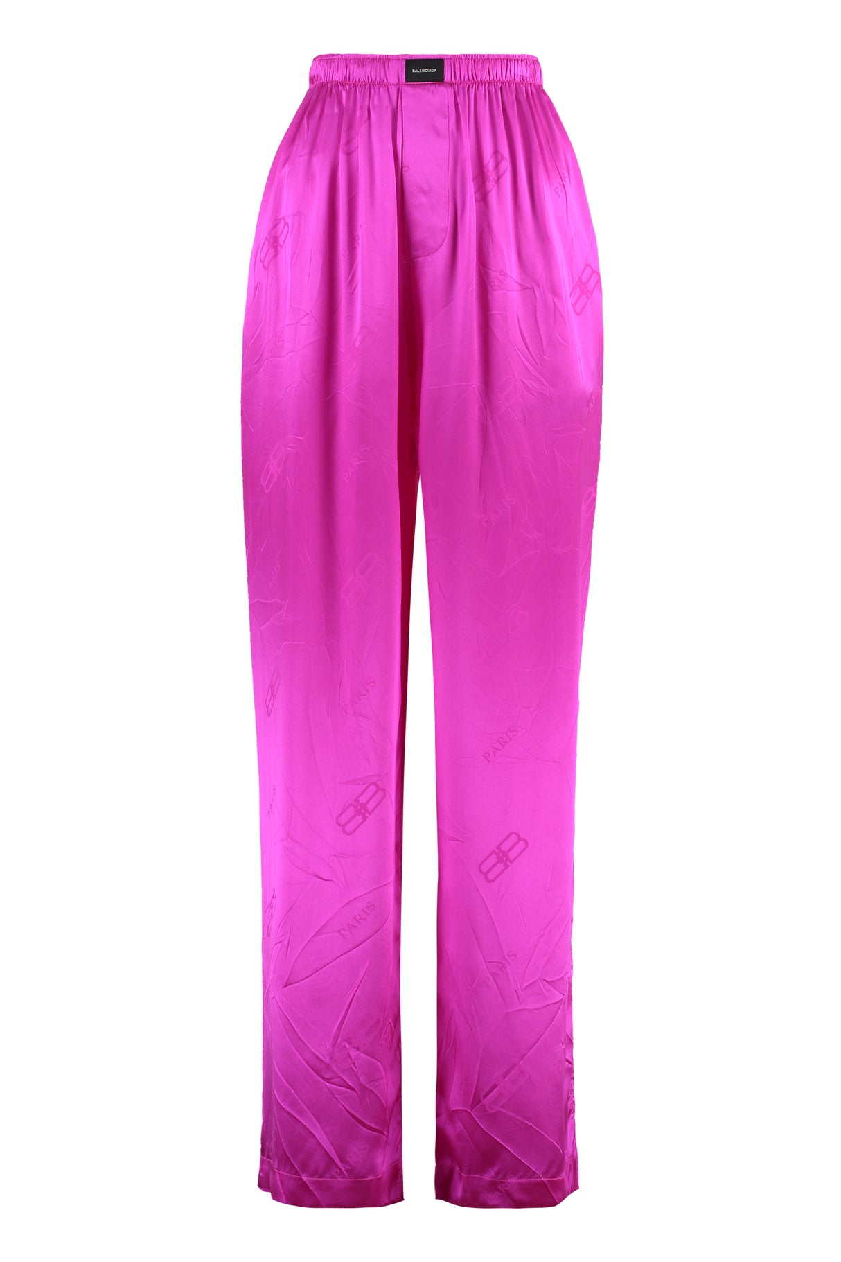 BALENCIAGA Silk Pajama Pants in Fuchsia for Women - FW23 Collection