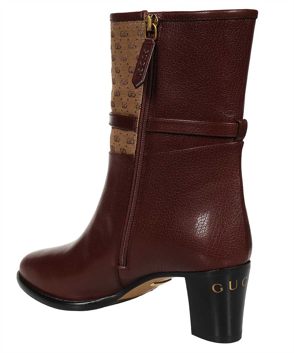 GUCCI Purple Leather Ankle Boots for Women - FW22 Collection