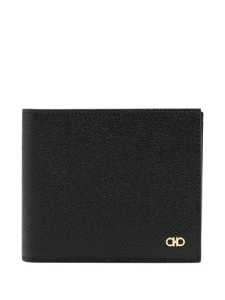 FERRAGAMO Elegant Gancini Hook Mini Leather Wallet