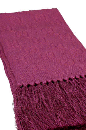 GUCCI Fringed Lurex Scarf for Women - Pink
