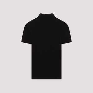 ALEXANDER MCQUEEN Black Graffiti Polo for Men