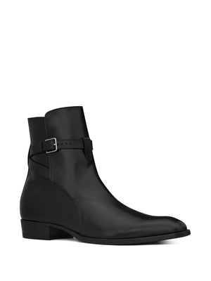 SAINT LAURENT Wyatt Jodhpur Leather Boots for Men