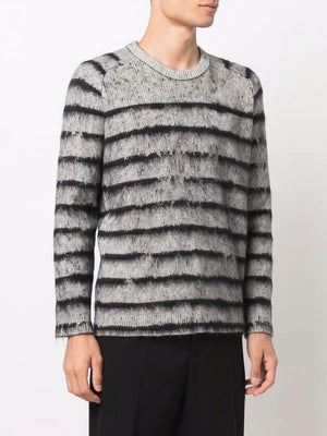 SAINT LAURENT Men's Round Neck Wool Mohair Knitwear for 2024