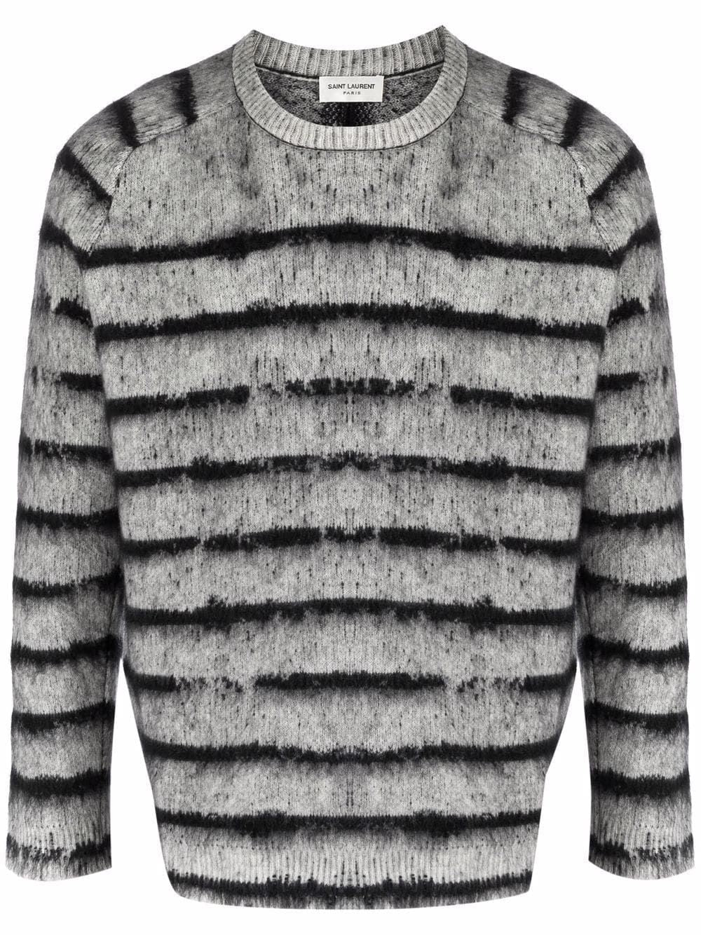 SAINT LAURENT Men's Round Neck Wool Mohair Knitwear for 2024