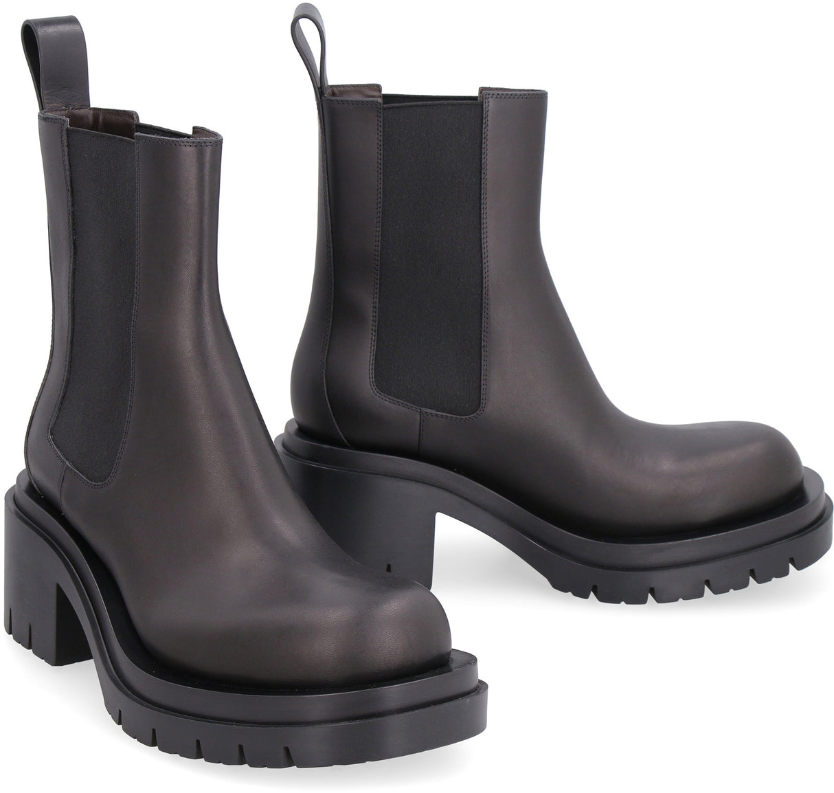 Dép Leather Boot đen cho nữ - Bộ sưu tập Thu Đông 2021