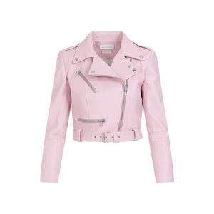 ALEXANDER MCQUEEN Women's Mini Cropped Biker Jacket