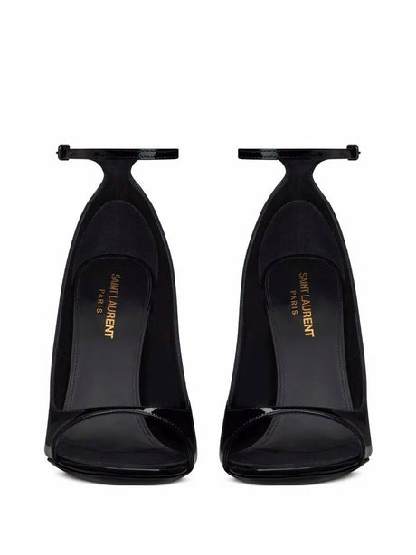 SAINT LAURENT Elegant Black Women's Laced up Shoes