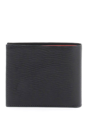 FERRAGAMO Men's Gancini Hook Bifold Wallet in Textured Leather for SS24