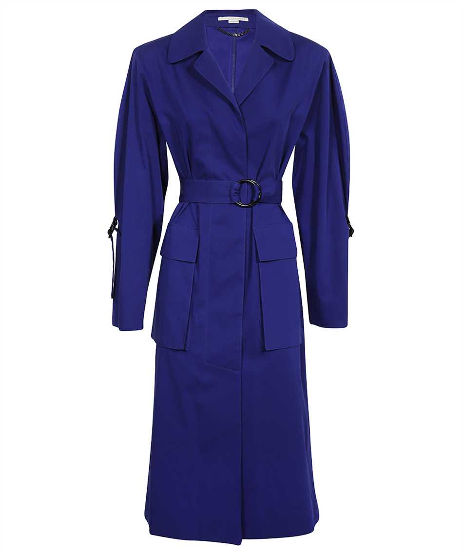 STELLA MCCARTNEY Blue Long Trench Jacket for Women - SS23 Collection