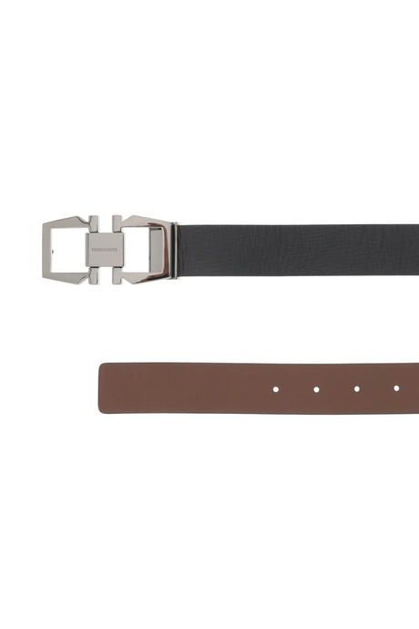 FERRAGAMO Men's Reversible Gancini Hook Buckle Belt in Mixed Colors