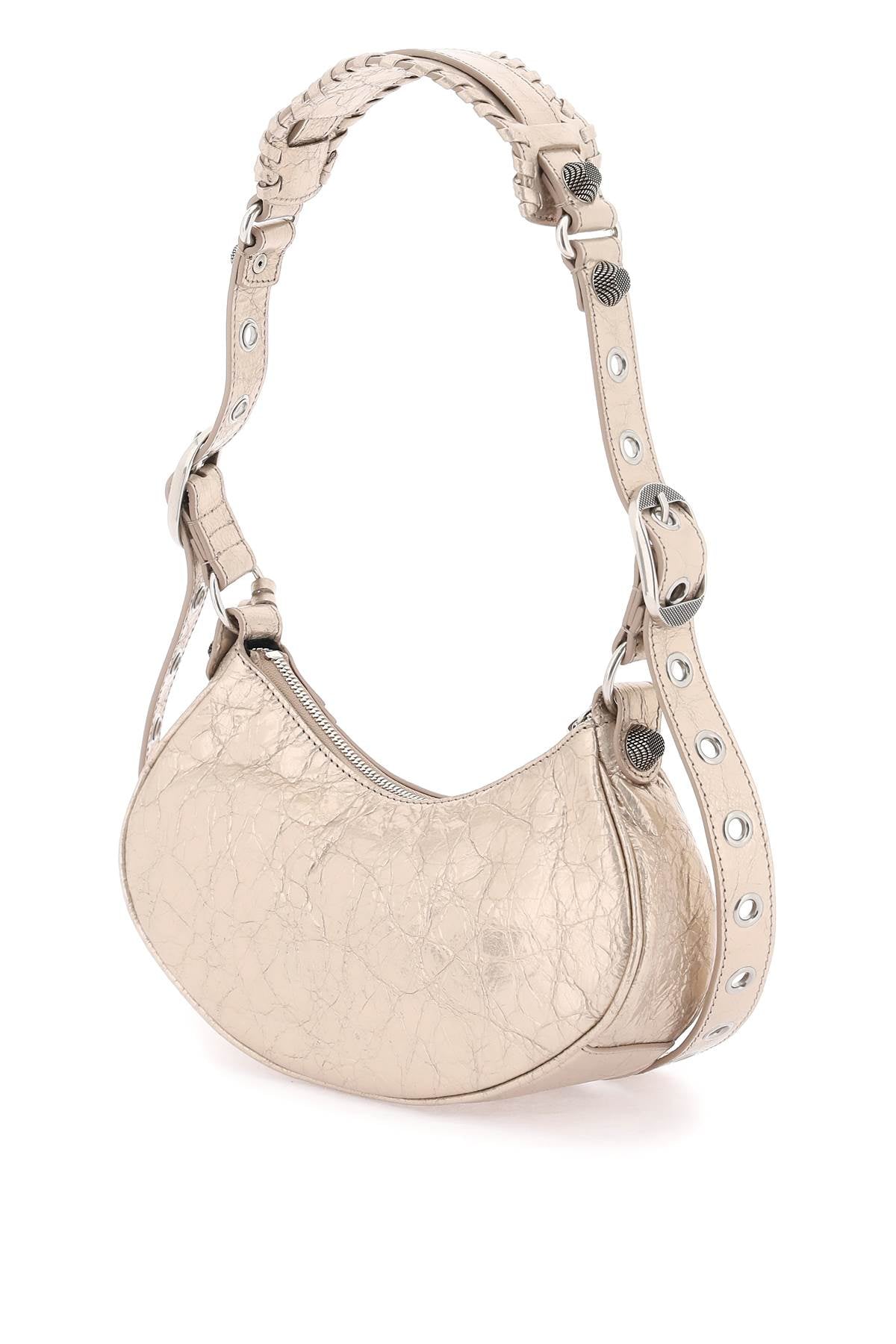 BALENCIAGA Tan Metallic Crossbody Bag for Women - SS24 collection