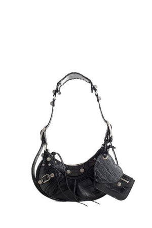 BALENCIAGA Mini Cagole Shoulder Charm Bag