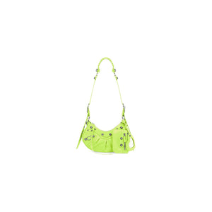 BALENCIAGA NEON YELLOW ARENA LAMBSKIN CROSSBODY Handbag for Women - FW23 Collection