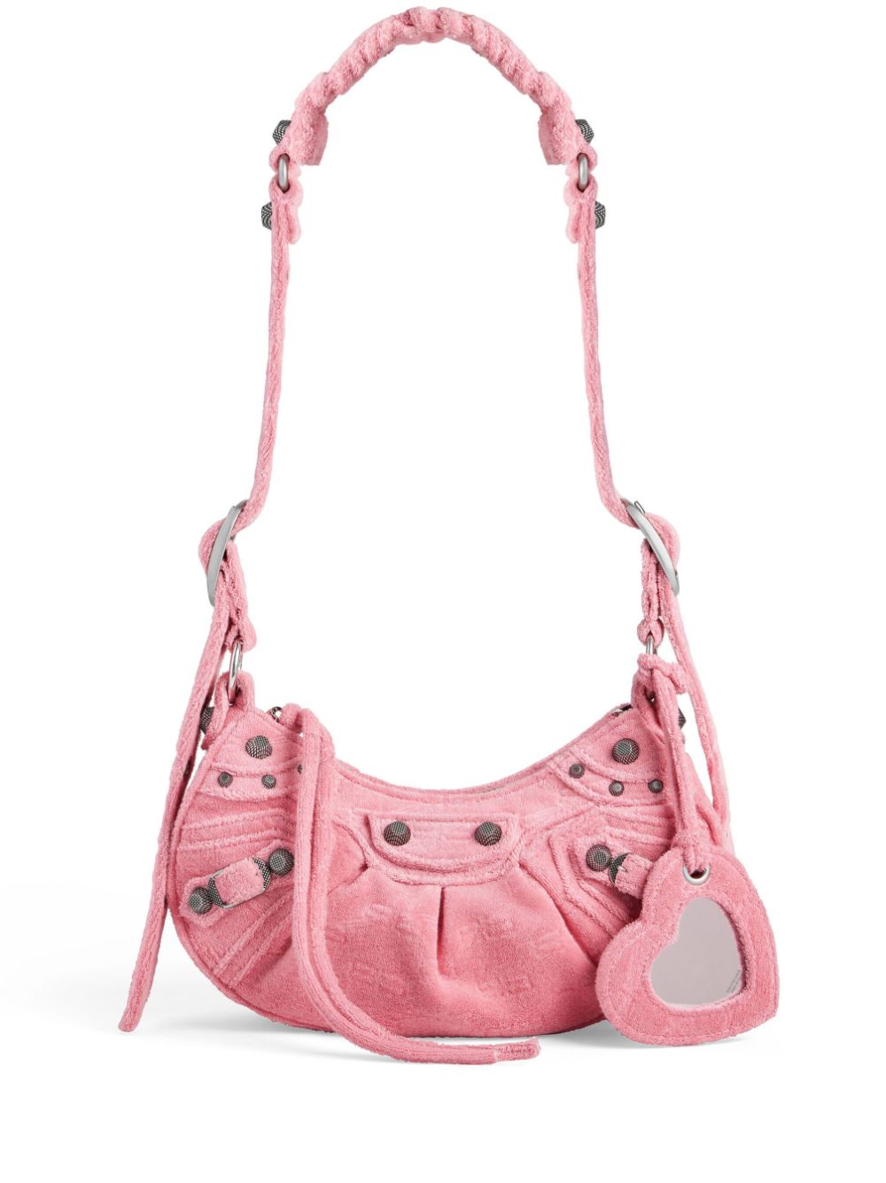 BALENCIAGA Flamingo Pink Mini Leather Shoulder Bag for Women - FW23