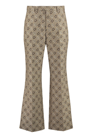 GUCCI Beige and Brown Maxi Horsebit Trousers for Men