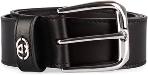 GUCCI Luxurious Leather Belt with Interlocking G Detail for Men