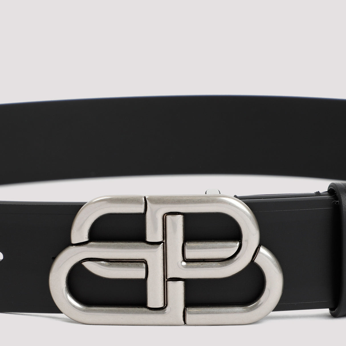 BALENCIAGA Men's Large Black Belt for SS24