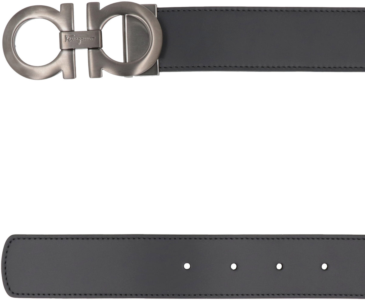 Ferragamo Reversible Leather Belt - Classic & Versatile 3.5 cm Width