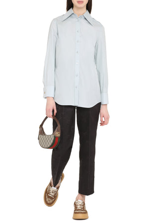 GUCCI Navy Cotton Poplin Shirt for Women