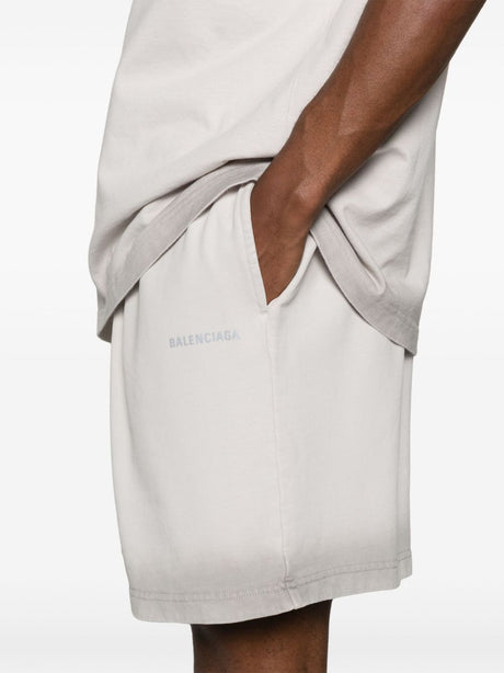 BALENCIAGA Thigh-Length Ombre Effect Shorts with Reflective Detailing