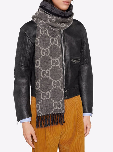 GUCCI GG Jacquard Wool Scarf