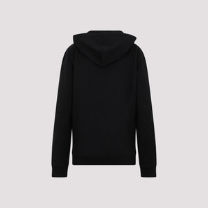 SAINT LAURENT Classic Black Hoodie with Logo Print