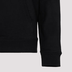 SAINT LAURENT Classic Black Hoodie with Logo Print