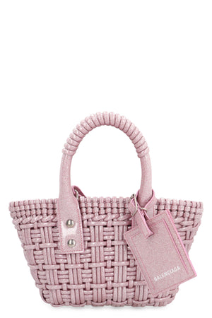 BALENCIAGA Pink Faux Leather Basket Handbag - SS23 Collection