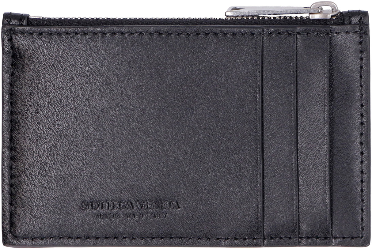 BOTTEGA VENETA Luxury Calf Leather Card Holder - 4.65" x 2.95"