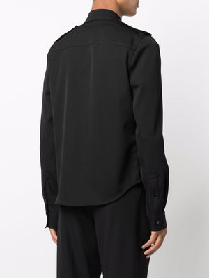 BOTTEGA VENETA Black Flap Pocket Shirt for Men - Fall/Winter 2024 Collection