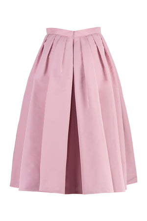 ALEXANDER MCQUEEN Pleated Midi Skirt in Pink and Purple for Women – SS24 Collection