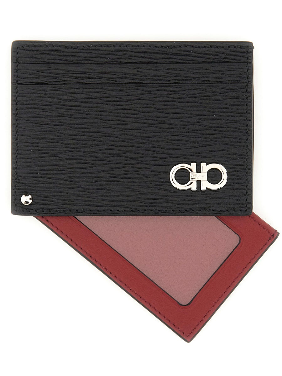 FERRAGAMO Luxury Mini Card Holder with Logo