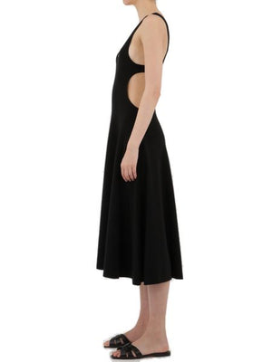 Váy A-Line Đen Không Tay với Chi Tiết Cắt Xẻ cho Nữ - Mùa Xuân Hè 2022