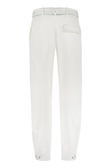 BOTTEGA VENETA White Cotton Trousers for Men - SS22