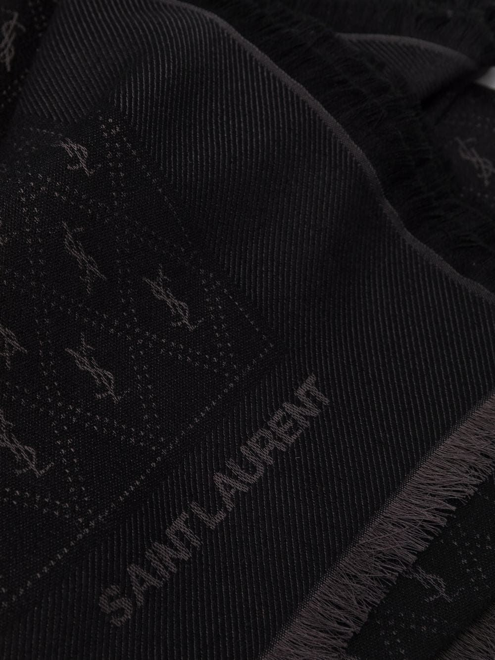 SAINT LAURENT Monogram Large Rectangular Scarf