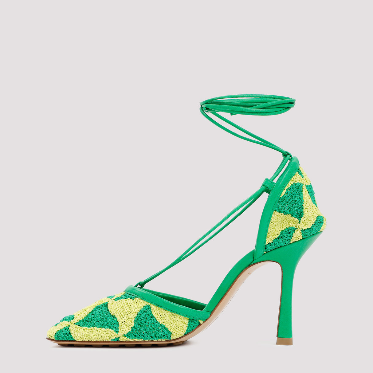 BOTTEGA VENETA Green Stretch Sandals for Women: Fall/Winter 2024 Collection