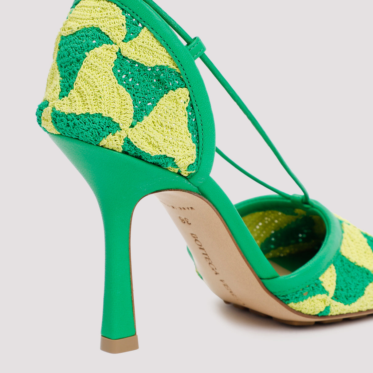 BOTTEGA VENETA Green Stretch Sandals for Women: Fall/Winter 2024 Collection