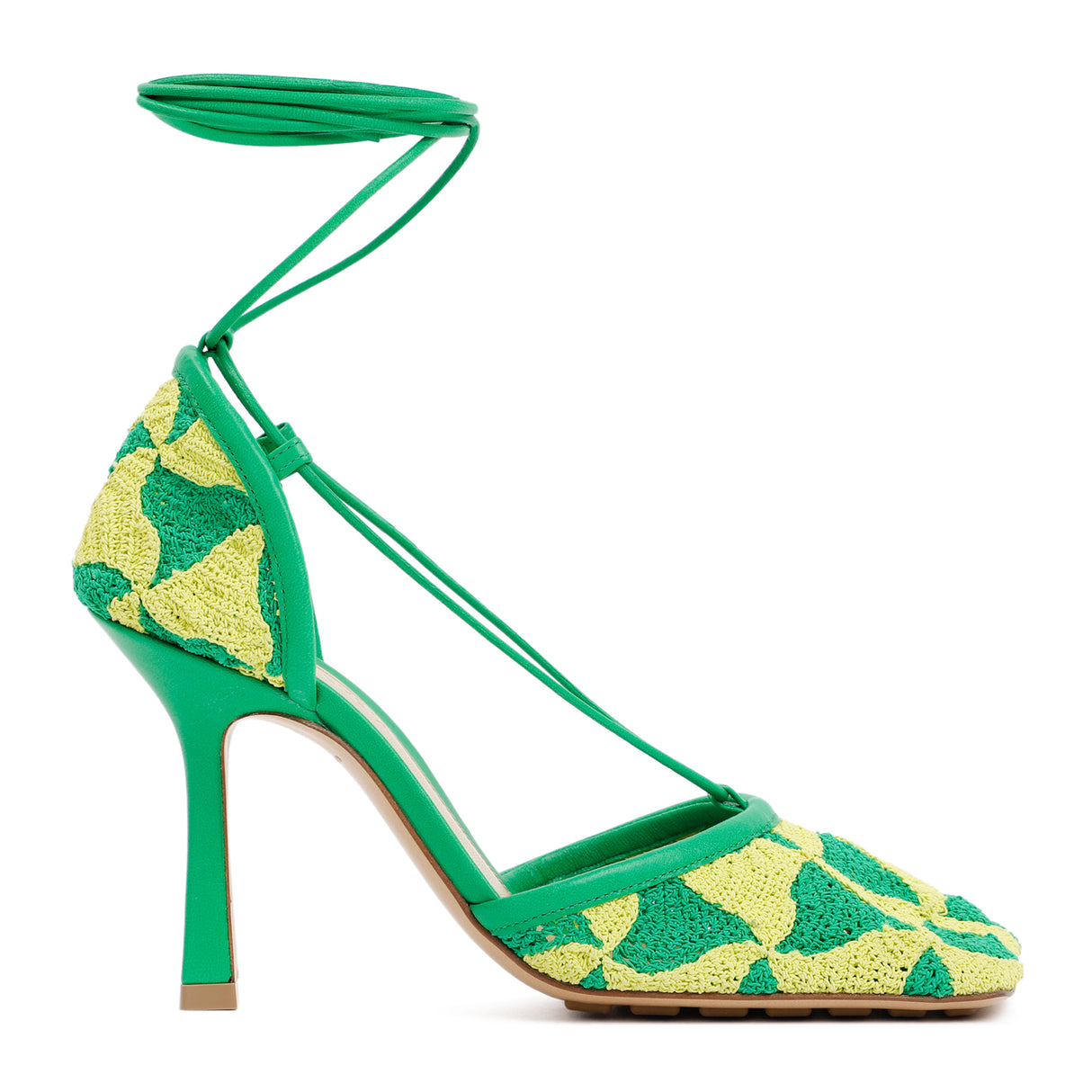 BOTTEGA VENETA Green Stretch Sandals for Women: Fall/Winter 2024 Collection