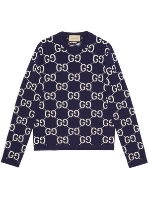 GUCCI Blue Men's Sweater for the 2024 Season