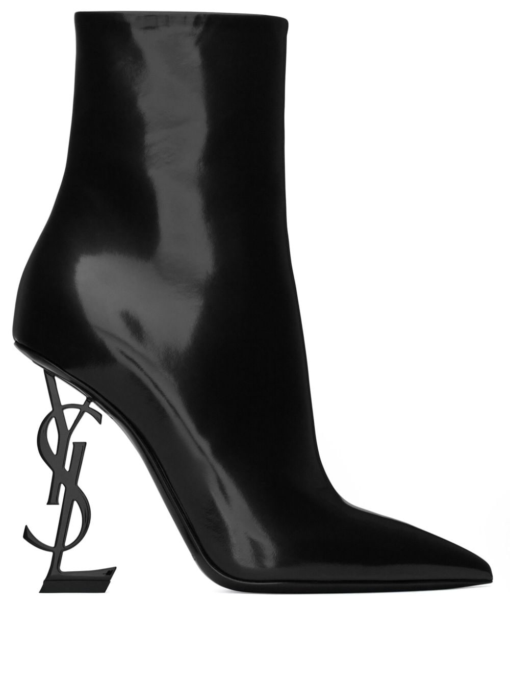 SAINT LAURENT Sophisticated Opyum 110mm Leather Boots for Women - Black